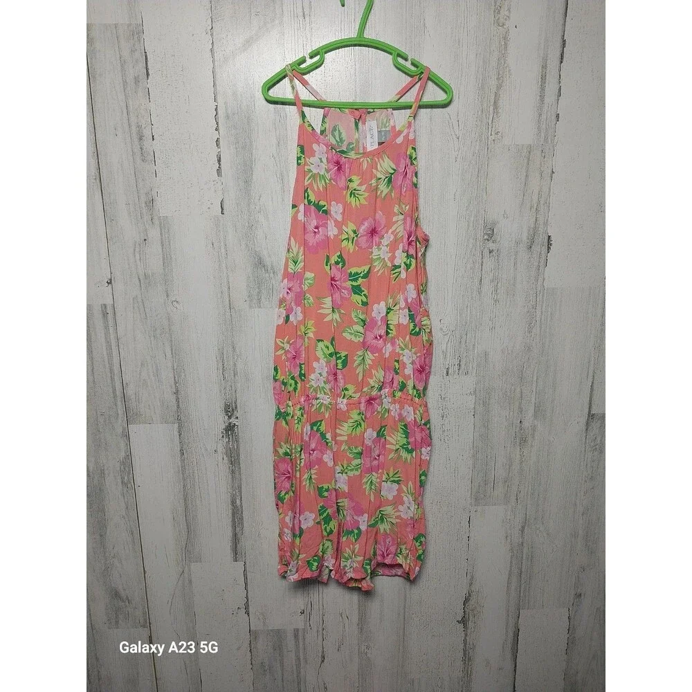 The Children’s Place Floral Ruffle Sleeveless Dress XL 14